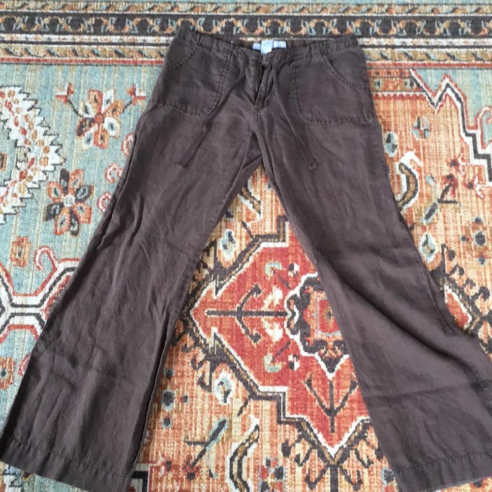 Old Navy brown linen pants